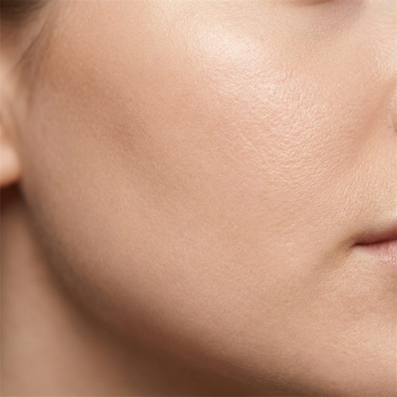 Skin after acne treatment showing improvement