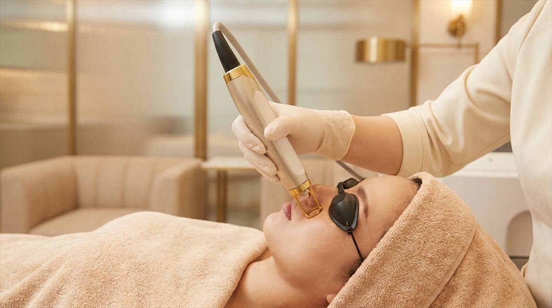 Laser treatment equipment in a clinic