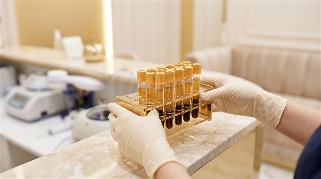 PRP treatment preparation in a clinic